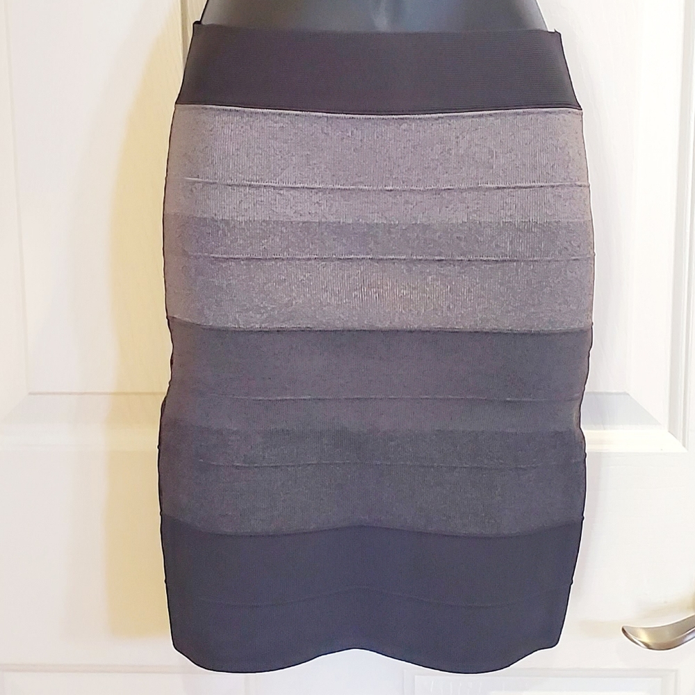 BCBG MaxAzria Gray Ombre Skirt